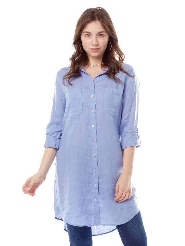 Chic Casual Style Tianello Linen "Savoir" Shirt Dress