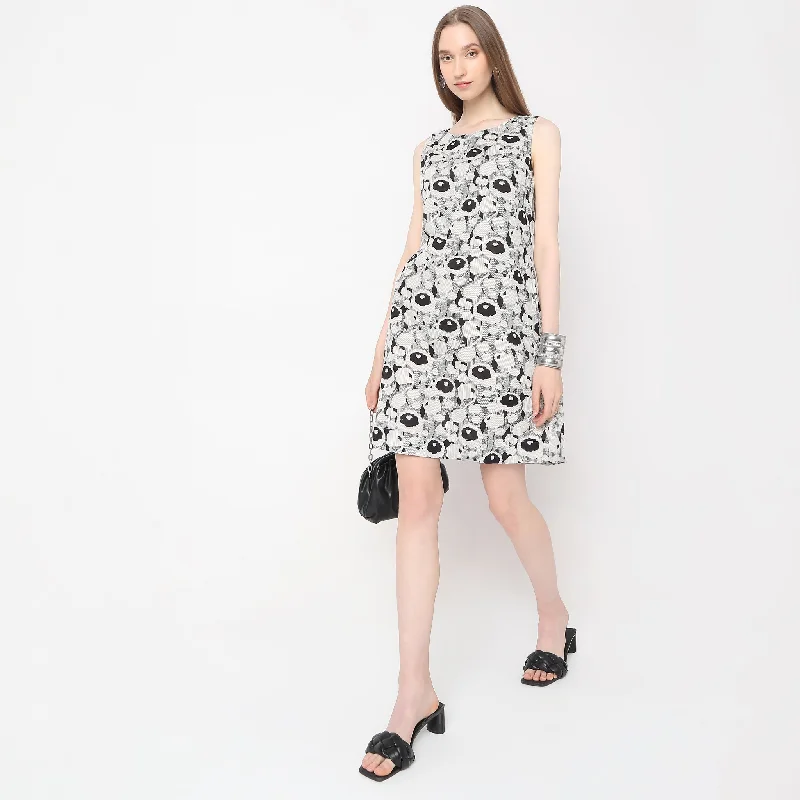 Fashion Forward Femininity Regular Fit Printed Dress