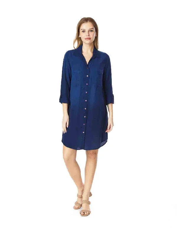 Best Online Clothing Boutiques Tianello "Winston" Light Weight TENCEL™ Denim Chambray "Savoir Shirt Dress"