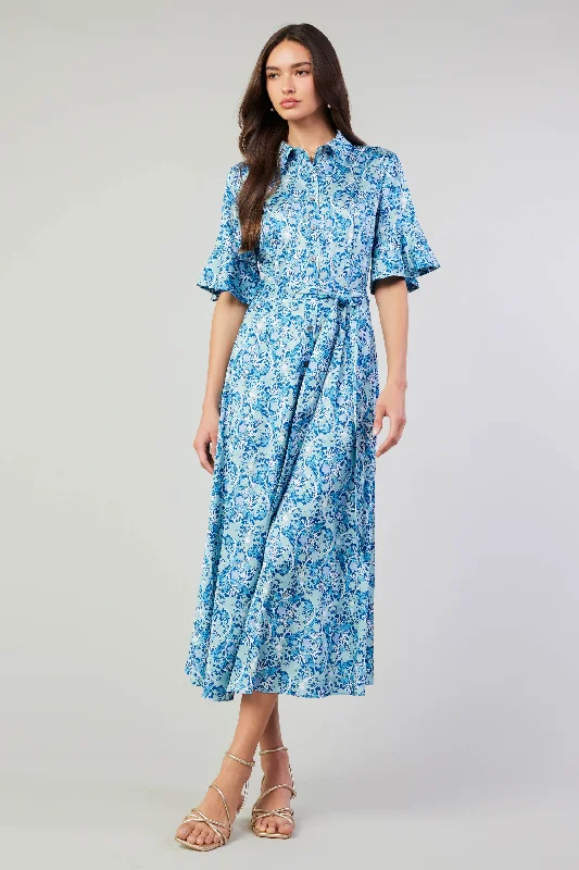 Trend Alert Floral Buttondown Shirt Dress