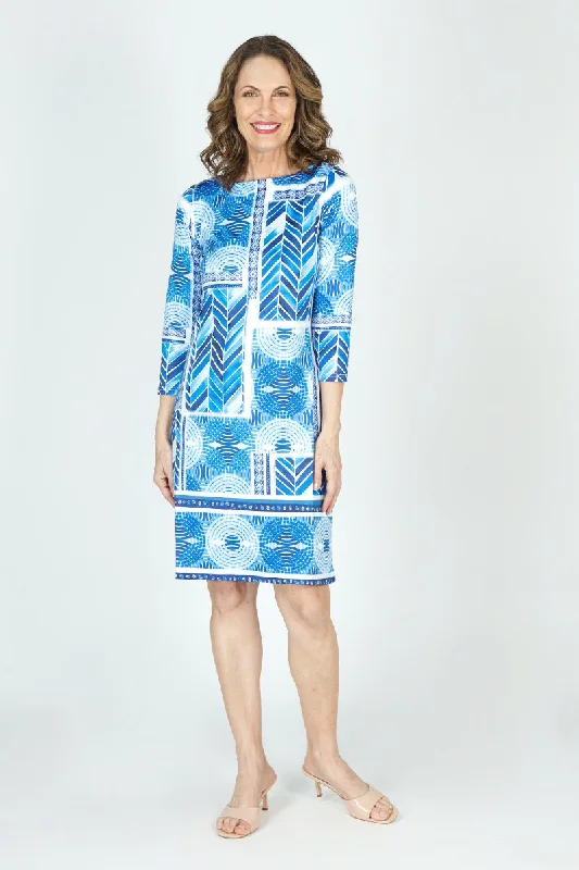 New Styles Just In Top Ligne Mixed Geo Print Dress