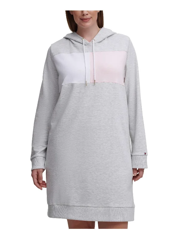 Limited Time Deal Plus Womens Hoodie Short Sweatshirt Dress