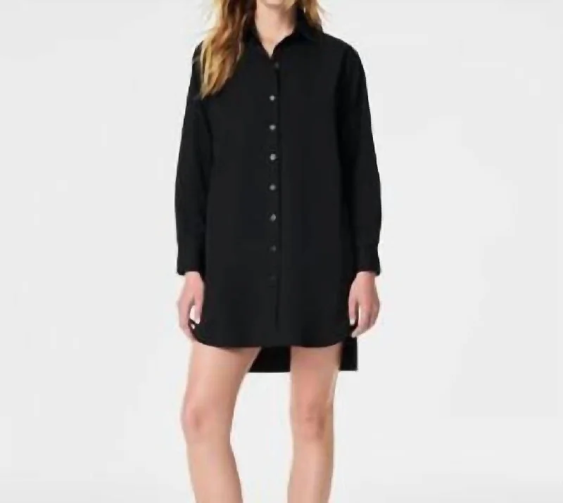 Graceful Fashion The Best Poplin Shirt Dress In Black