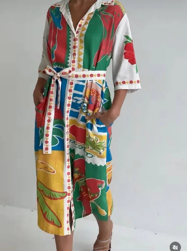 Fashion Forward Jungle Shirt Dress