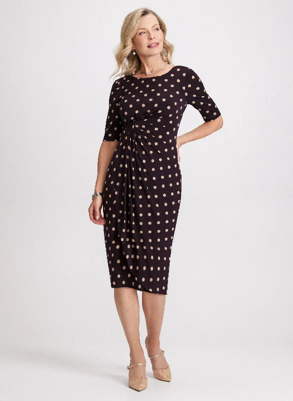 Relaxed Style Polka Dot Print Dress