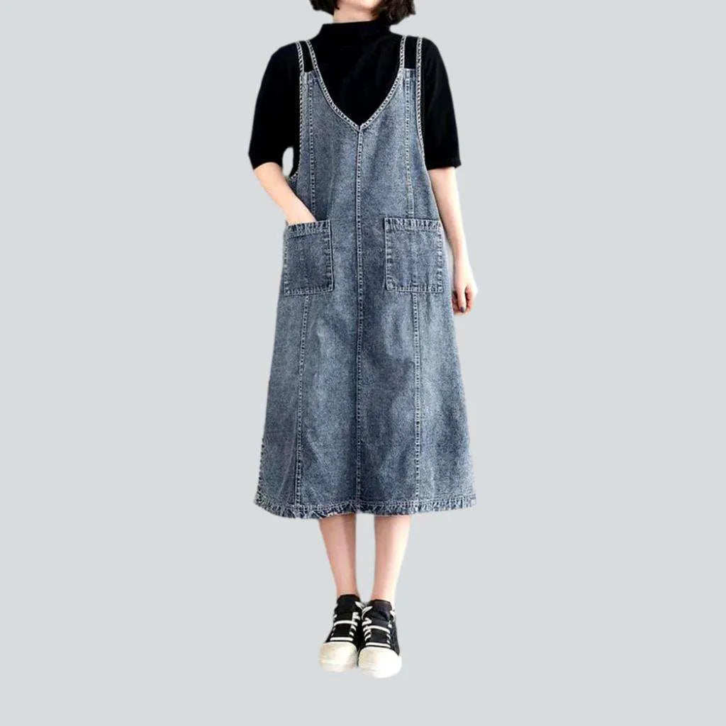 Break Fashion Norms Street style jean dress