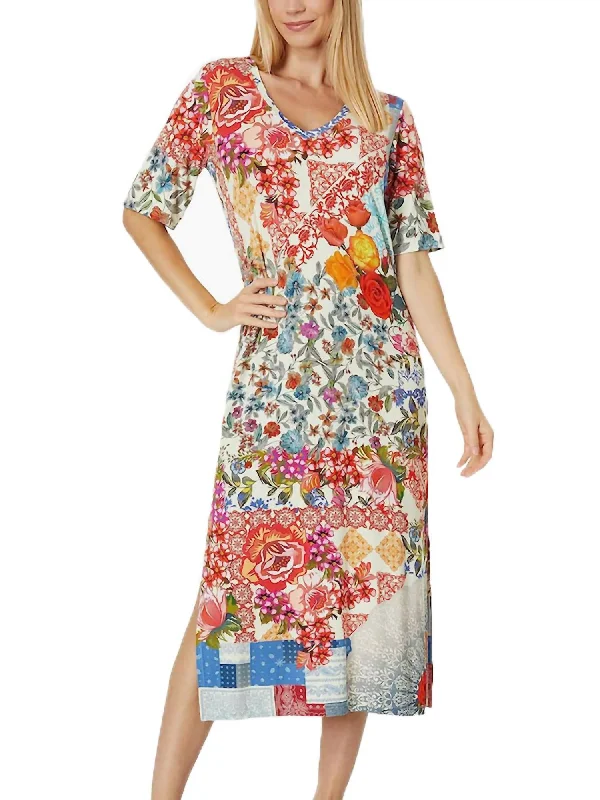 Stylish Women's Apparel Tango Maxi T Shirt Dress In Multi