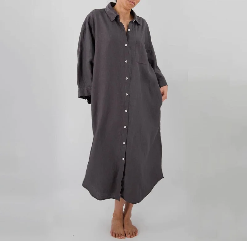 Trend Forward Threads CC Linen Shirt dress