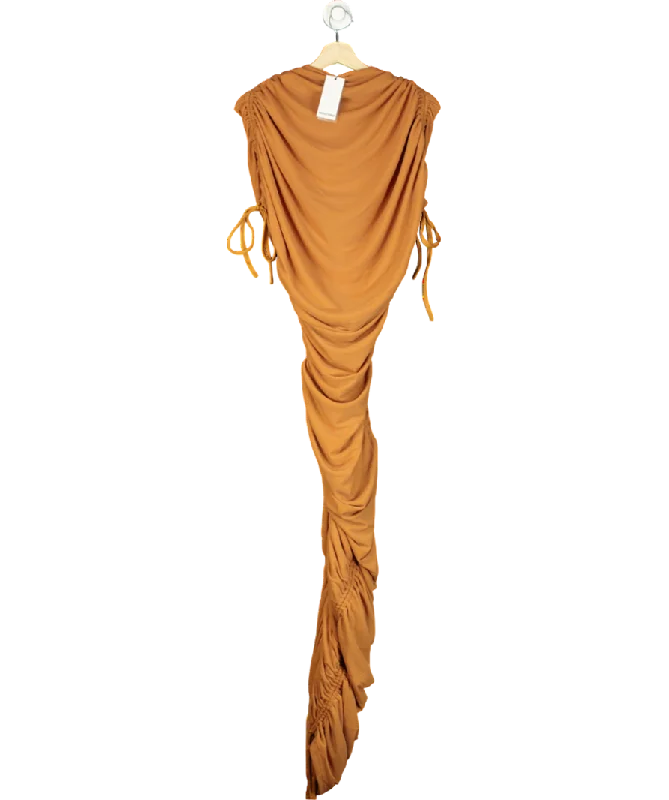 Massive Savings Andrea Iyamah Orange Ratu Mesh Dress UK 6