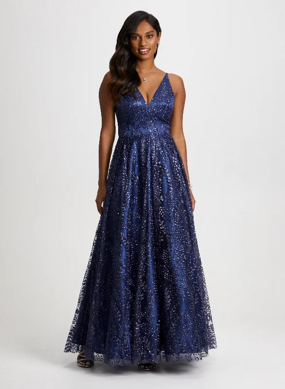 Seasonal Fashion Glitter Mesh Dress