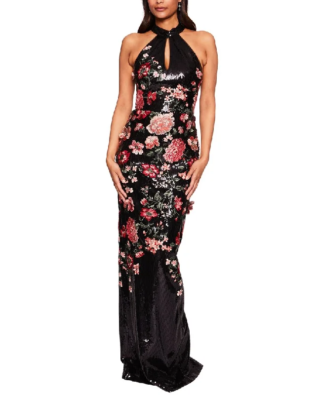 Clothing For Women Marchesa Notte Halter Neck Printed Dress